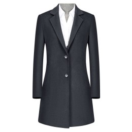 製造中長款雙面呢大衣外套 設計單排兩粒鈕外套 商務 女西服製衣廠 炭灰色 秋冬系列 制服 50%羊毛 50%polyester 900克 CHENSHANG DWS5002 SKLS096  製造中長款雙面呢大衣外套 設計單排兩粒鈕外套 商務 女西服製衣廠 炭灰色 秋冬系列 制服 50%羊毛 50%polyester 900克 CHENSHANG DWS5002 SKLS096